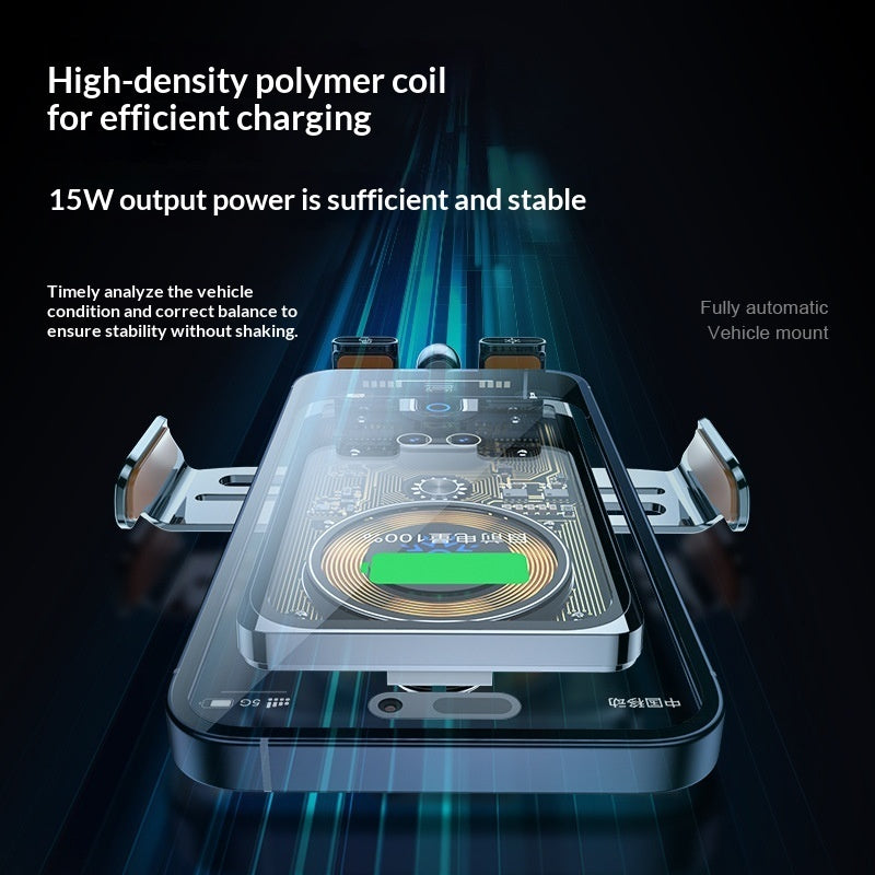Trådlös Mobilhållare med Snabbladdning – Säker & Smidig Körning