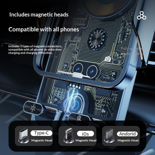 Trådlös Mobilhållare med Snabbladdning – Säker & Smidig Körning